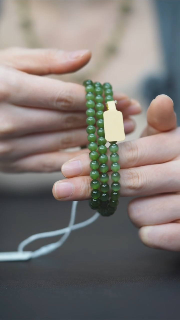 项链未镶嵌和田玉HA00462卡6冰底一线猫