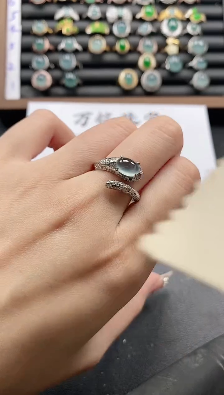 银S925镶嵌戒指翡翠5151-252