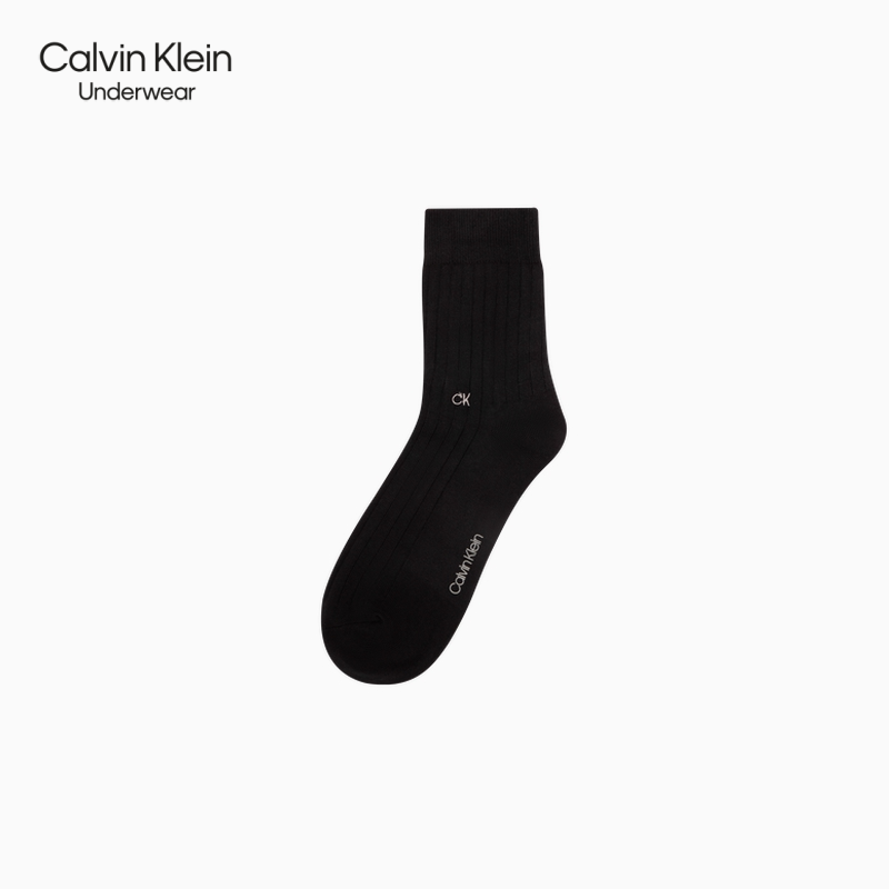 【圣诞礼物】CK Jeans 男士本命年简约字母微弹商务休闲中筒袜子