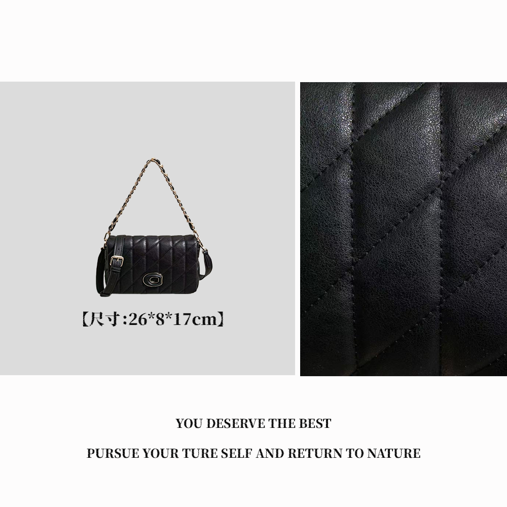 【特特甄选】SK-63138-黑色时尚轻奢百搭女士简约单肩潮流气质