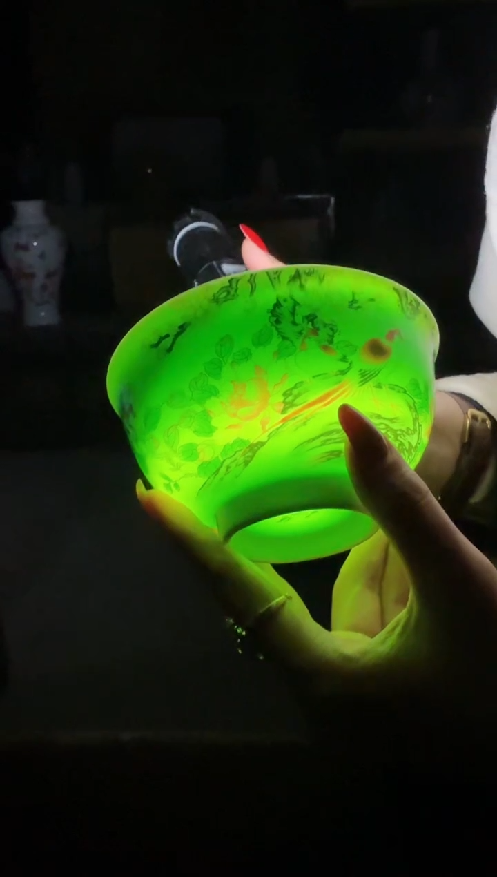 碗陶瓷绿稀富贵锦鸡碗+礼盒