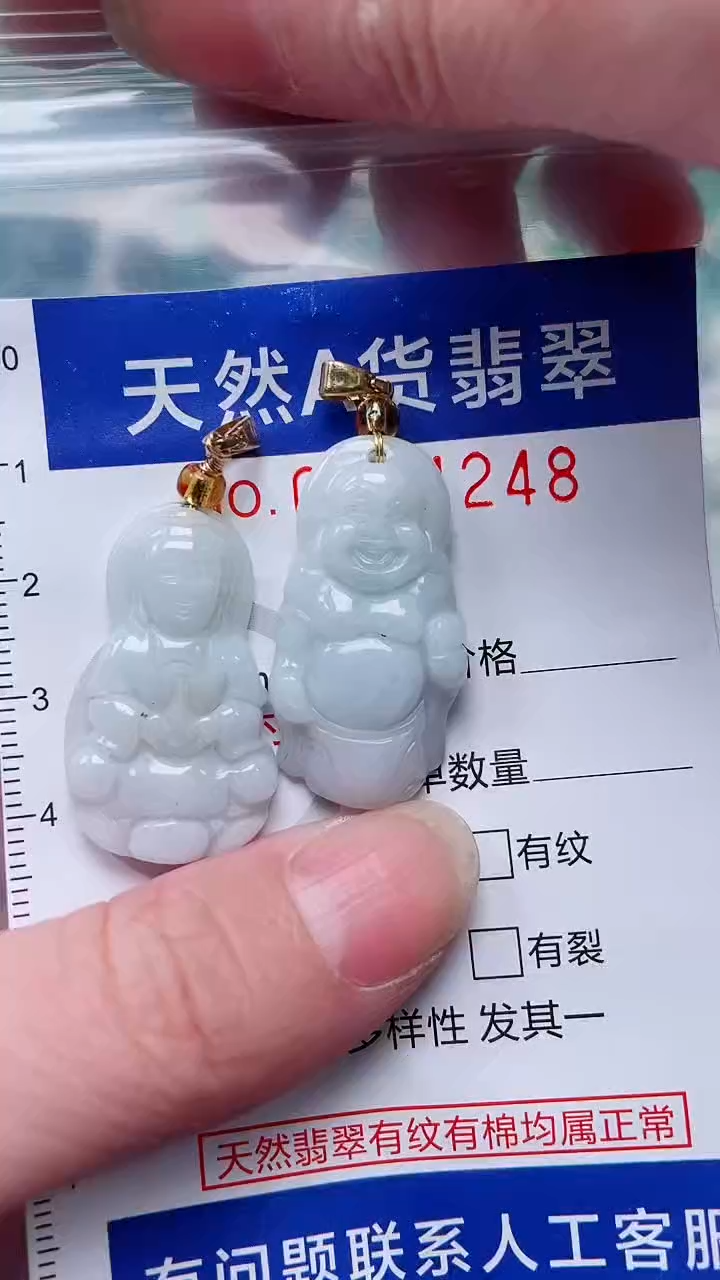 翡翠未镶嵌吊坠(赠链)1