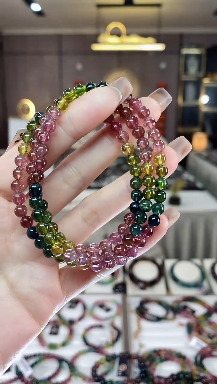 【闪购商品】碧玺收藏级三圈手串5mm+未镶嵌（多样性发一条）dan