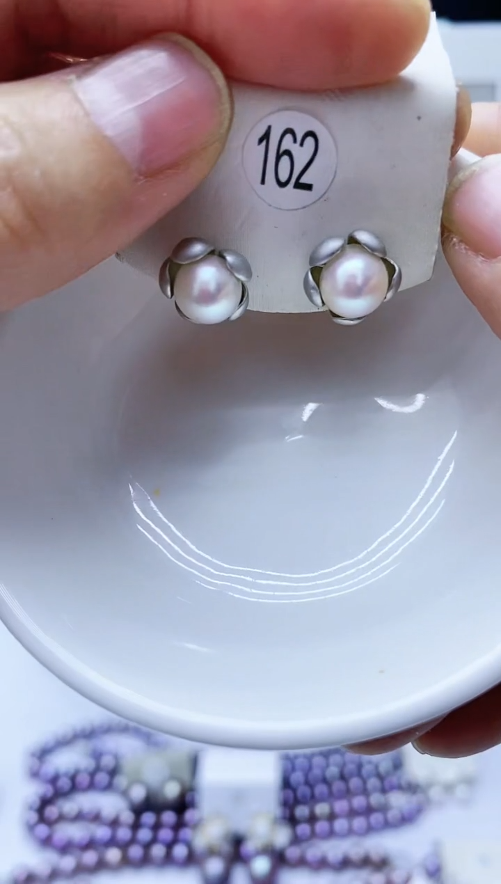 【闪购商品】海水珍珠耳饰银S925镶嵌62