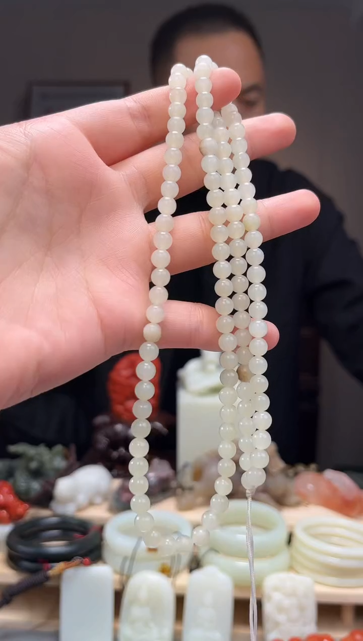 颈饰未镶嵌和田玉长链5+