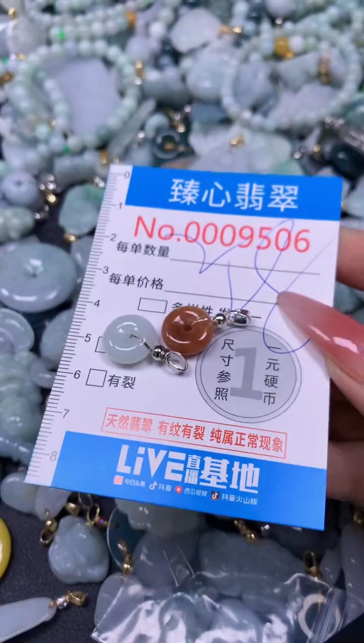 【闪购商品】翡翠颈饰未镶嵌含绳0009506