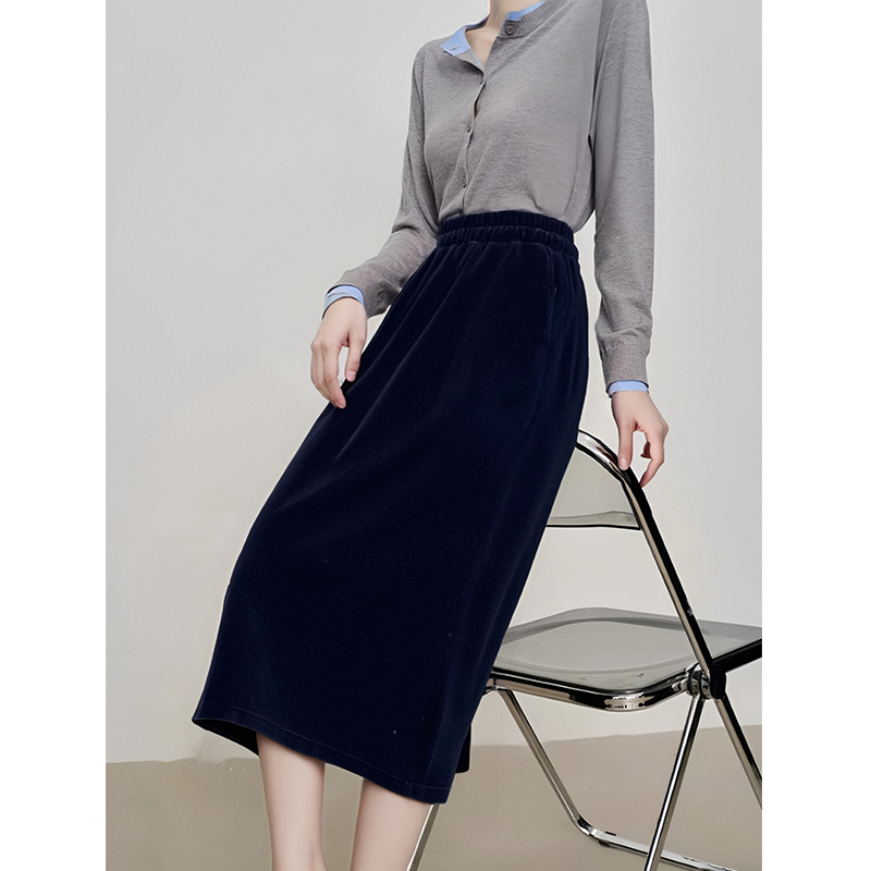 【顾老板专属11-18】品质桑蚕丝醋酸丝绒半身裙女秋冬季加绒长裙