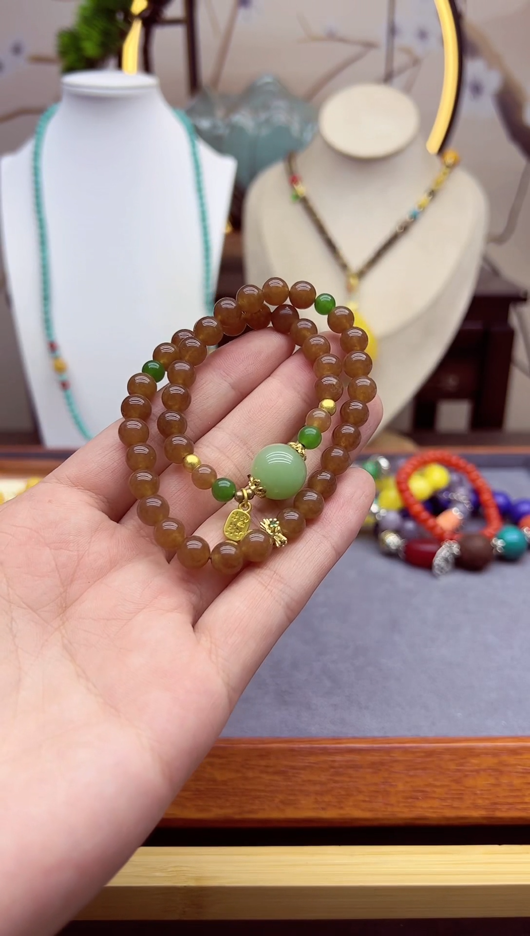 【闪购商品】和田玉耳饰14K金镶嵌s461````````