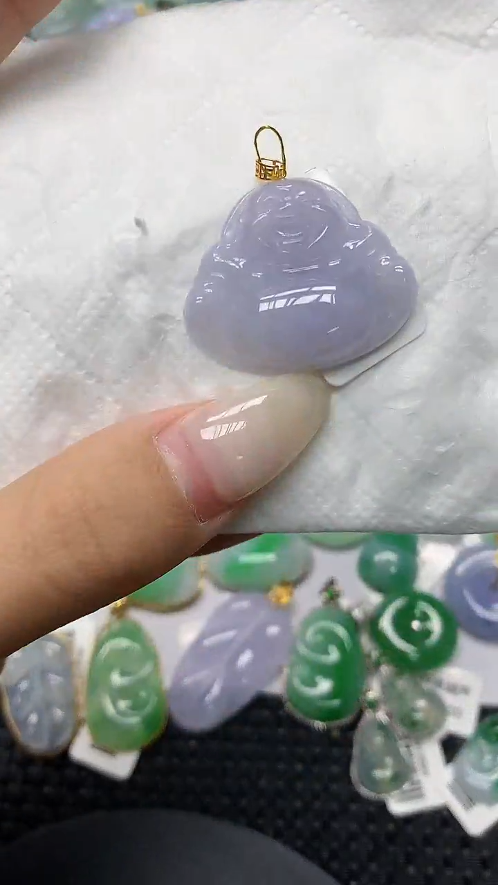 颈饰18K金镶嵌翡翠11111111111