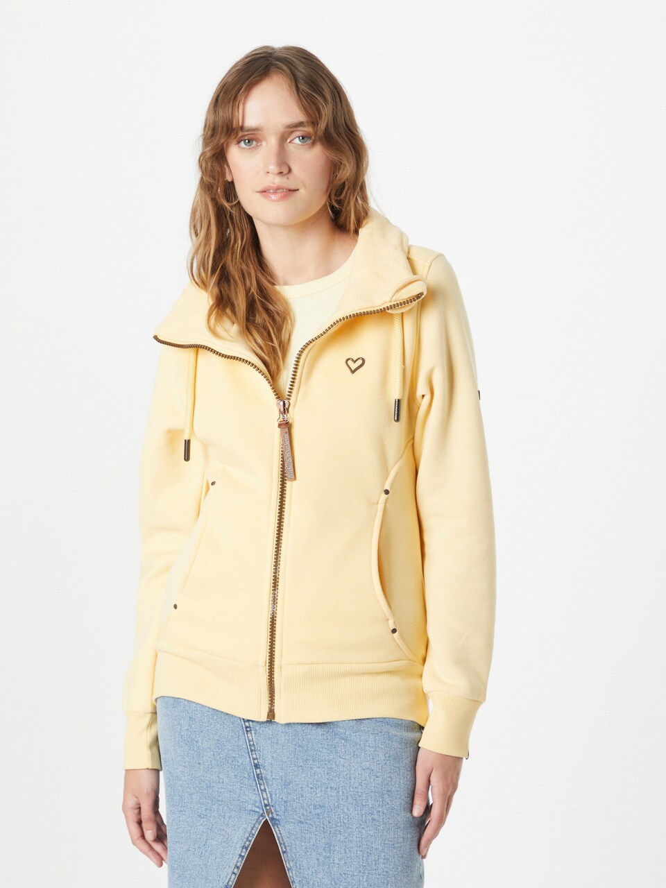 alife&kickin针织连帽休闲外套拉链长袖保暖运动衫时尚秋季卫衣