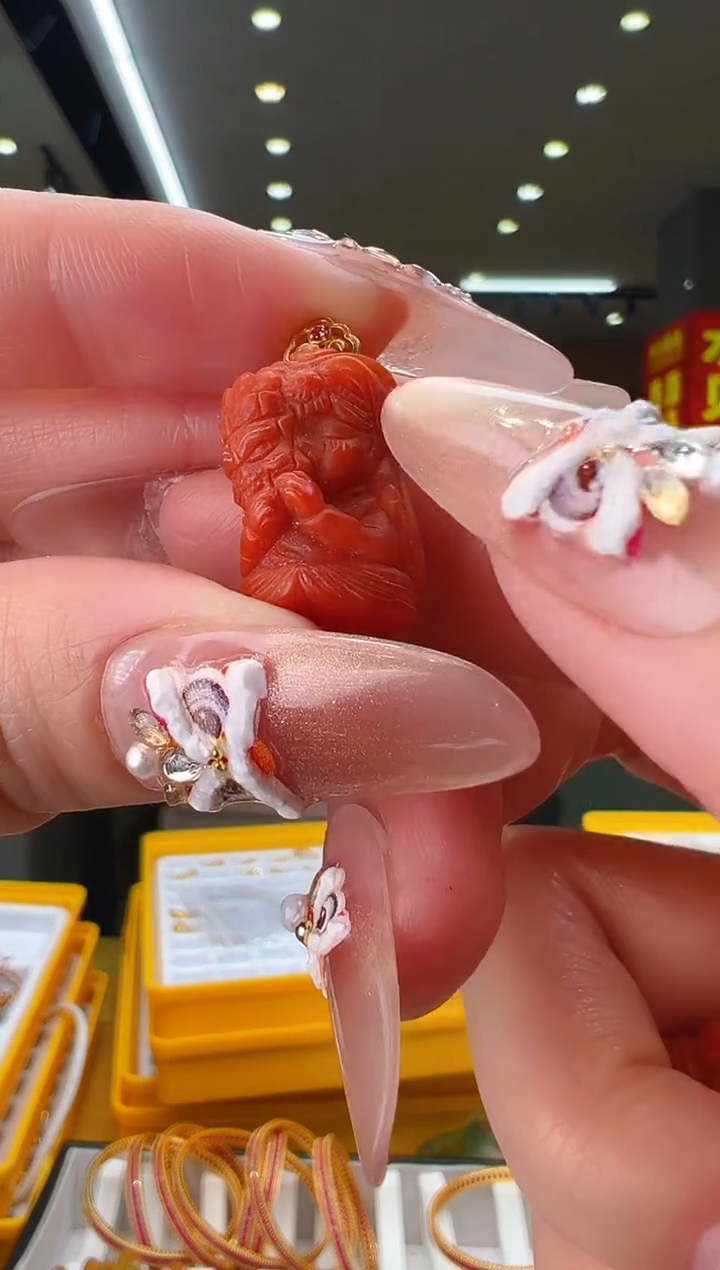 【闪购商品】南红玛瑙吊坠18K金镶嵌【SG】0210029