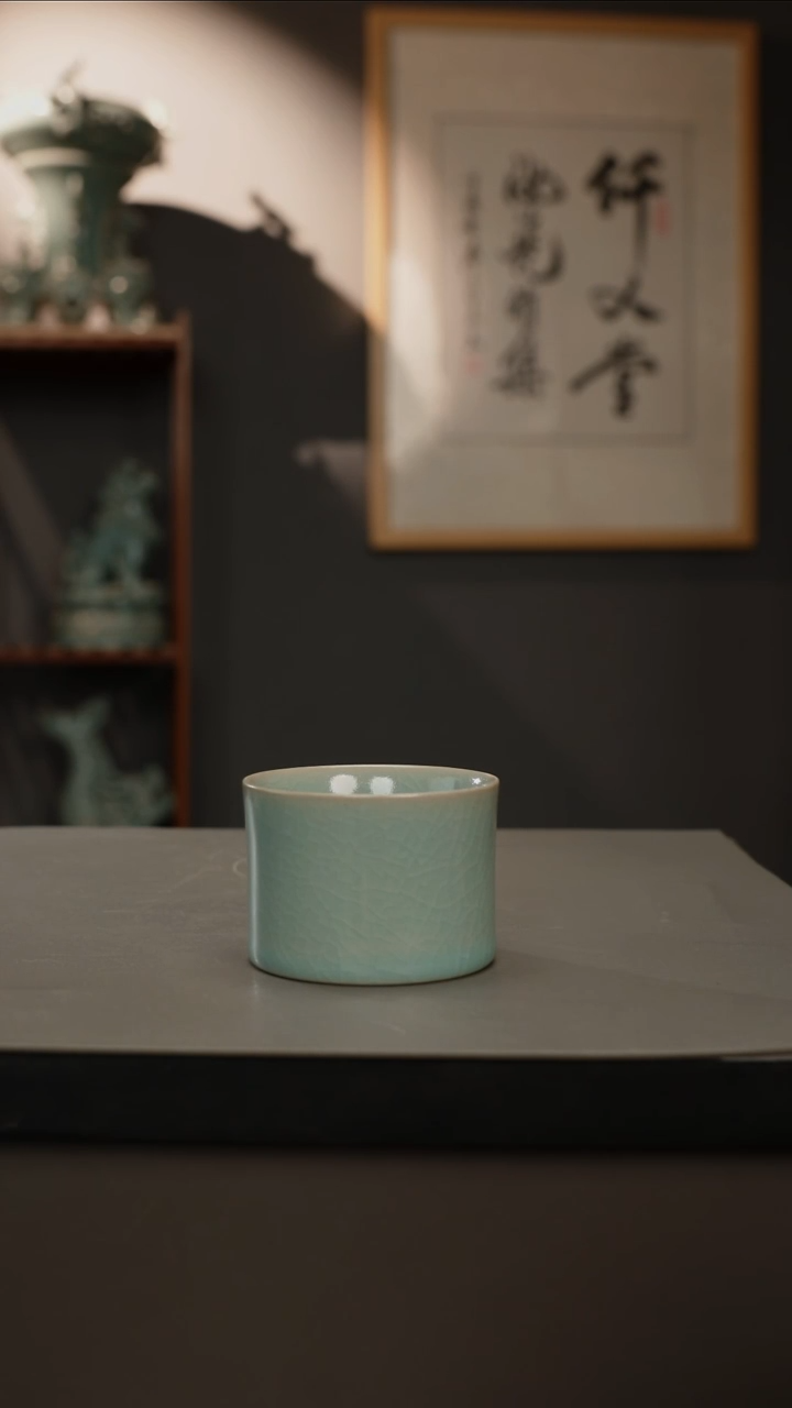 【闪购商品】杯仿古釉原矿 扳指杯