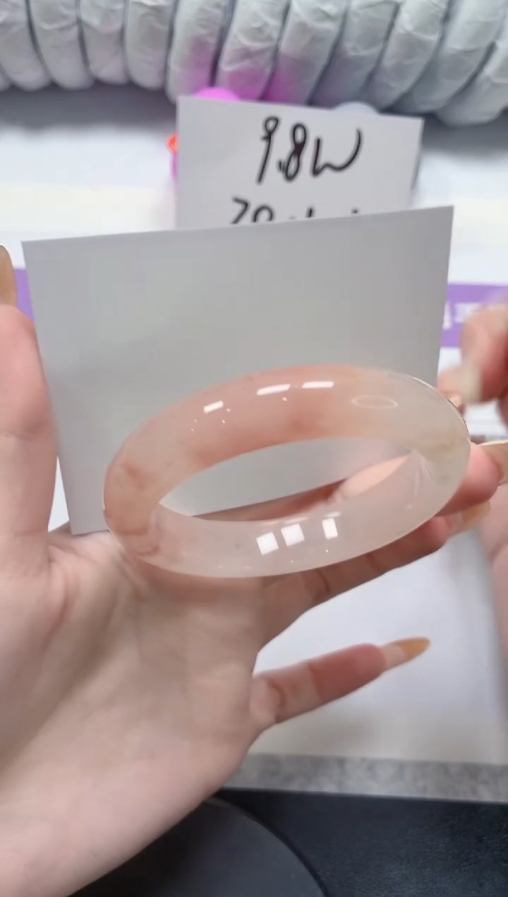 石英质玉手镯未镶嵌360-桃花54