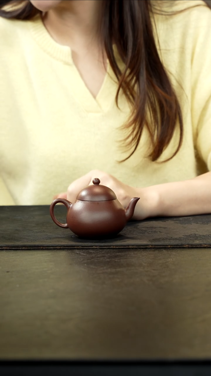 茶壶紫砂老紫泥梨式120cc