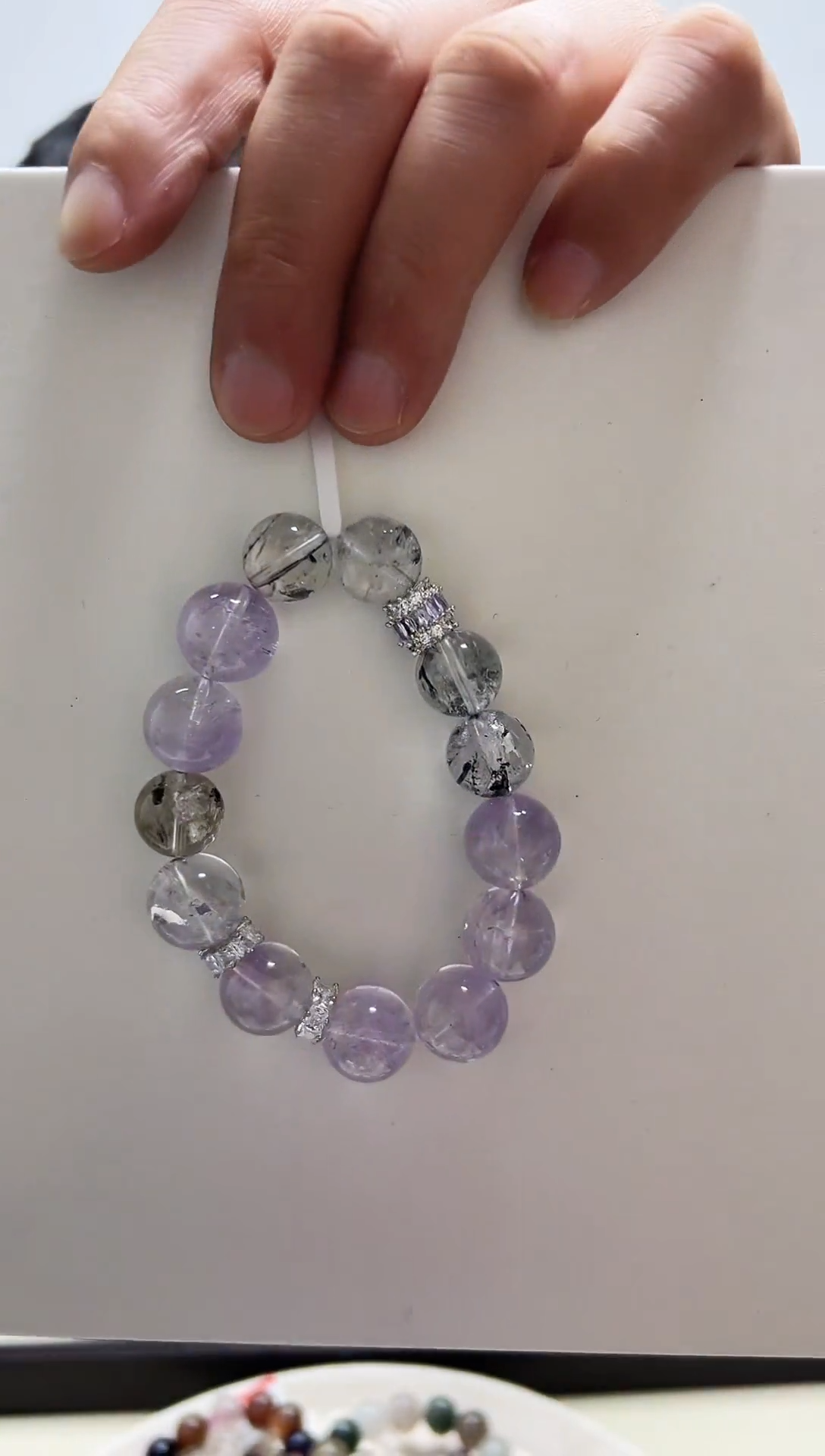 未镶嵌手链水晶天然幽灵薰衣草紫水晶多宝手链S117