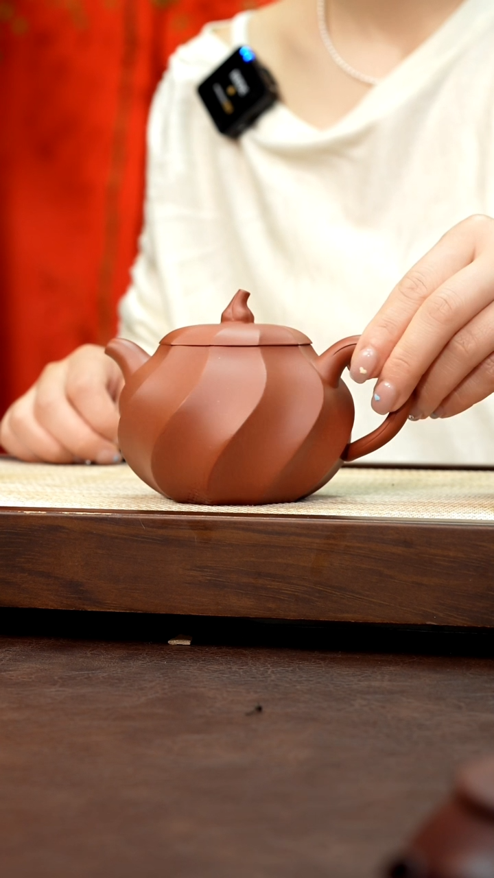 茶壶紫砂红清水龙卷风280cc左右