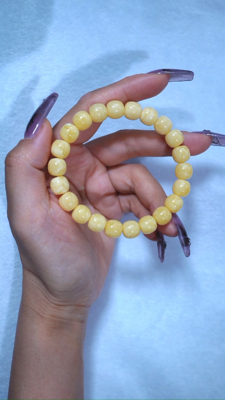 【闪购商品】蜜蜡手链未镶嵌9.5mm爆浓满蜡超高在