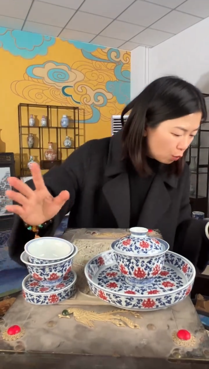 摆件瓷景德镇瓷器套组