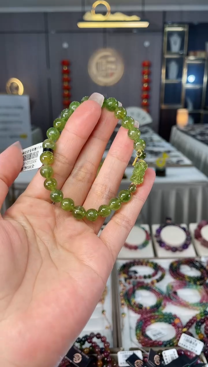 收藏级老矿碧玺单圈手串7mm+未镶嵌碧玺hon多样性发货一条