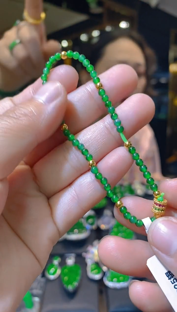 【闪购商品】翡翠手链银S925镶嵌006（多样性发货）