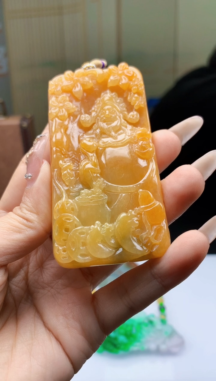 【闪购商品】定制翡翠未镶嵌5060ty-毛货挂件
