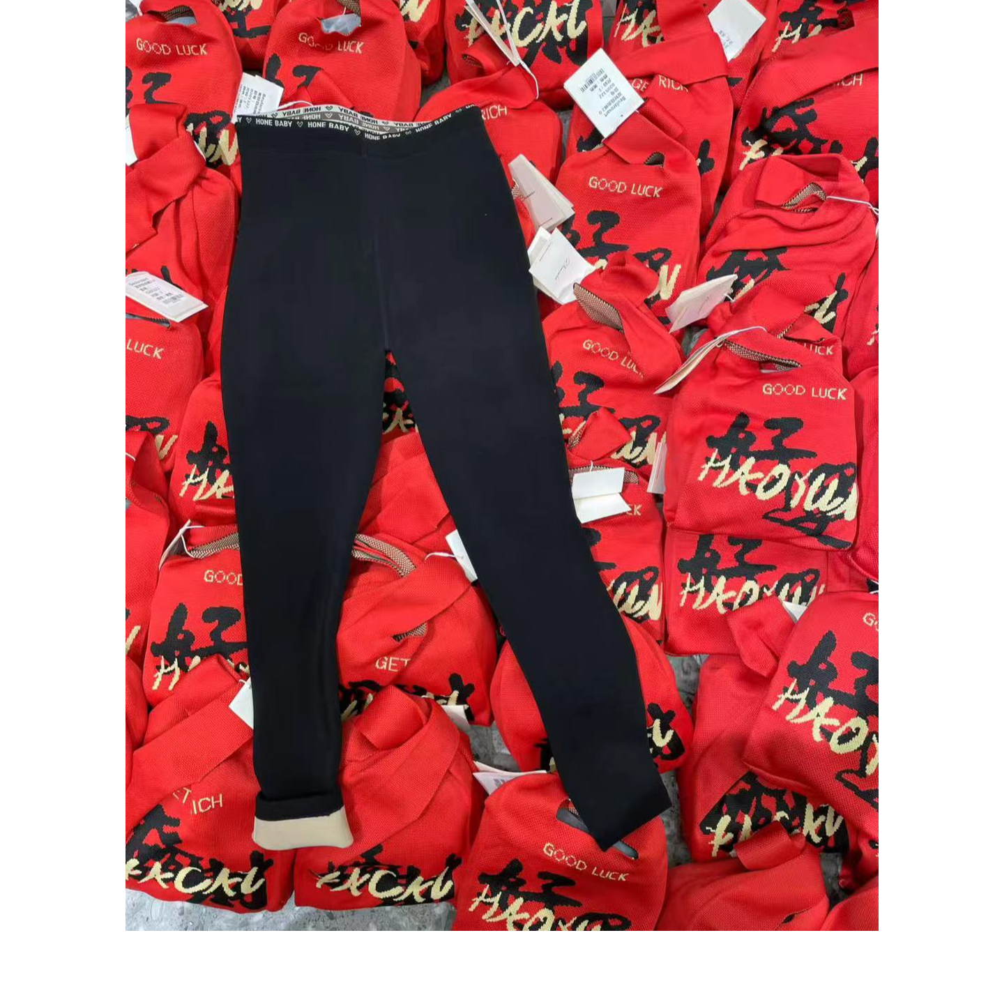 打底裤高弹加厚女裤子冬季加绒时尚修身保暖刺绣加大打底裤显瘦款