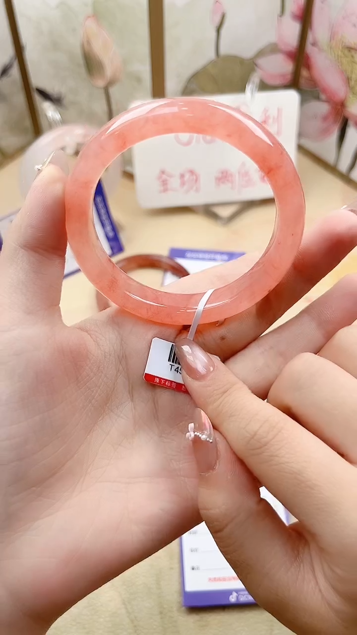 石英质玉手镯未镶嵌X107微色差54.6mm