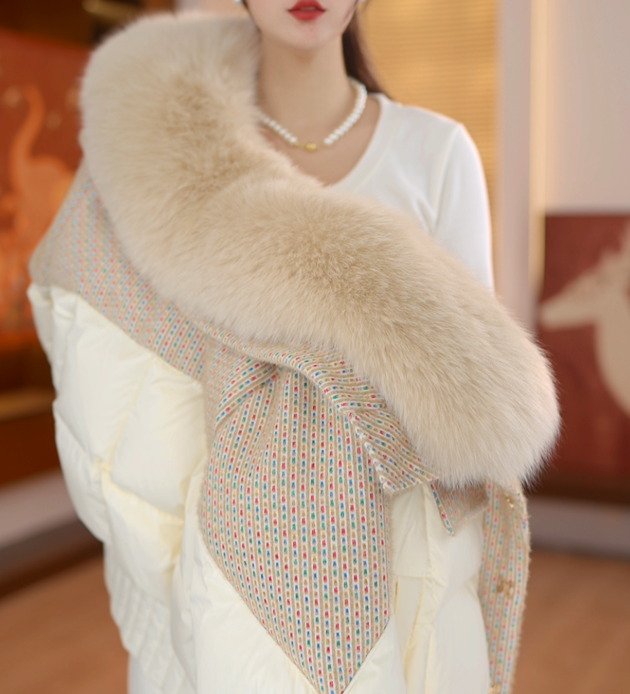 【LJ甄选大朵绒】极寒系列气质纯色千金气质大毛领女士羽绒服