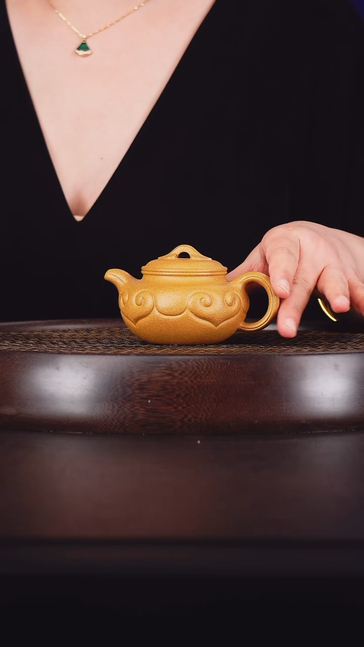 茶壶紫砂黄金段仿古如意23