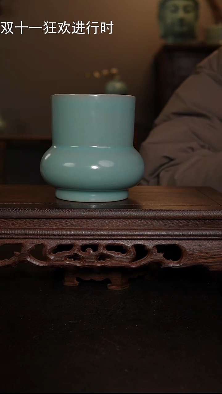 摆件瓷仿古手工渣斗