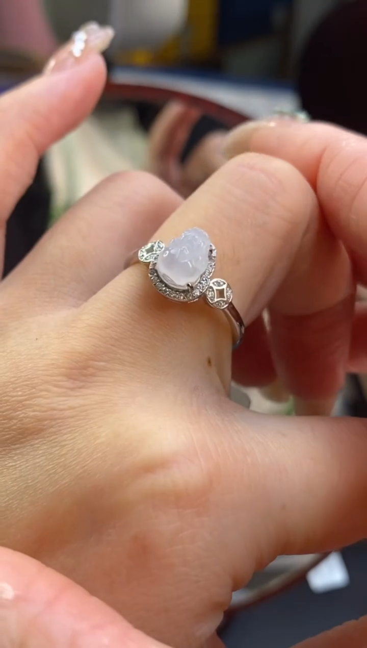 颈饰银S925镶嵌翡翠净货17849