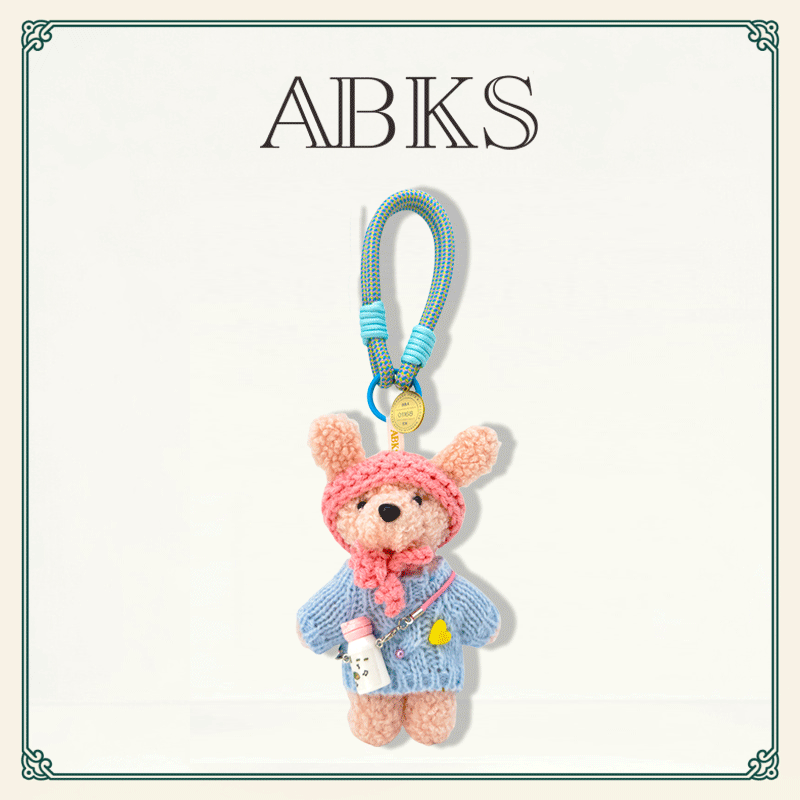 ABKS原创手工包包挂件公仔女款可爱mini毛绒娃娃玩偶挂件配饰0007