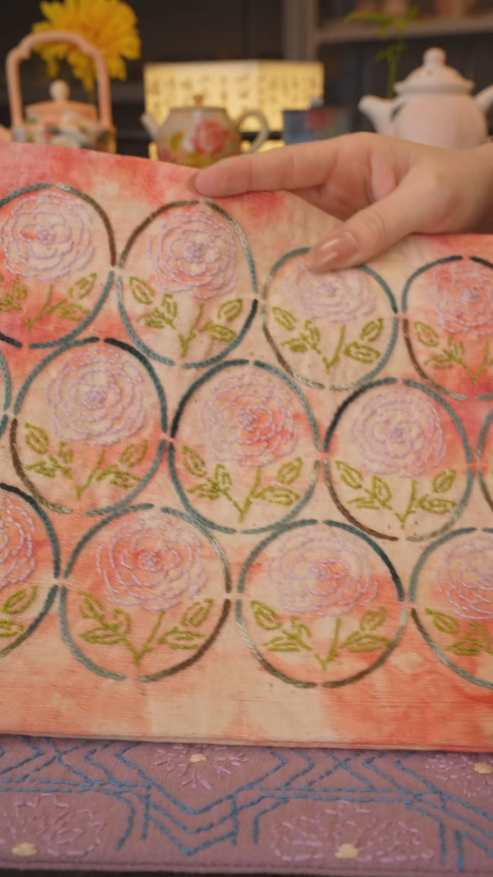 【闪购商品】手工刺绣  长方形茶席20*30cm