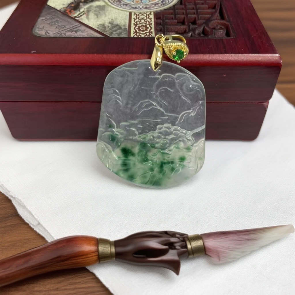 【大喜】绿花无事牌吊坠KSU/WD2546精致吊坠女士多样性发一