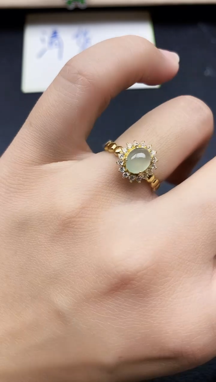 【闪购商品】翡翠戒指银S925镶嵌11111