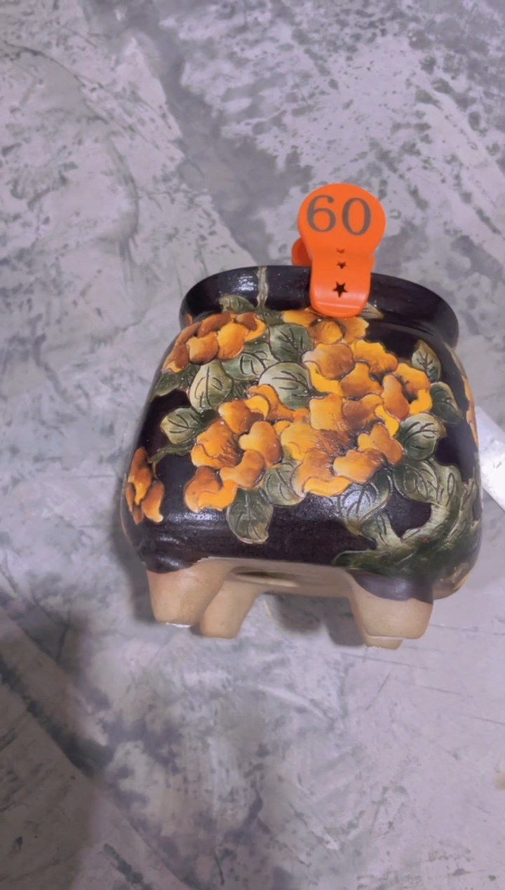 摆件凉**。00000陶花岛多肉陶瓷花盆罐——微瑕