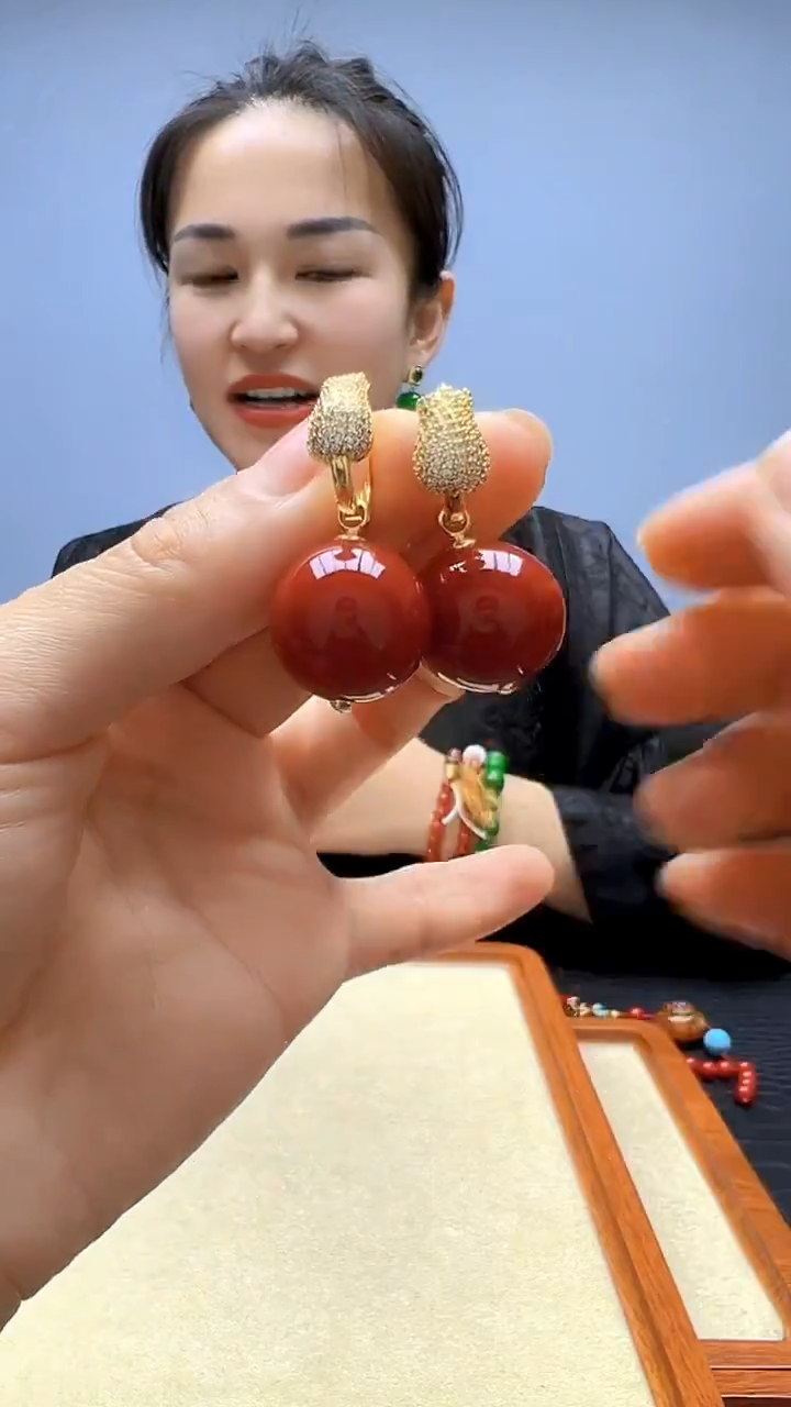 非金属珐琅非金属无高货diy劲饰圆珠耳扣