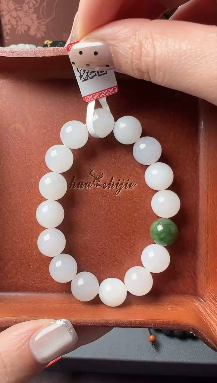 【闪购商品】和田玉手串未镶嵌白玉手串HBHT000083-1