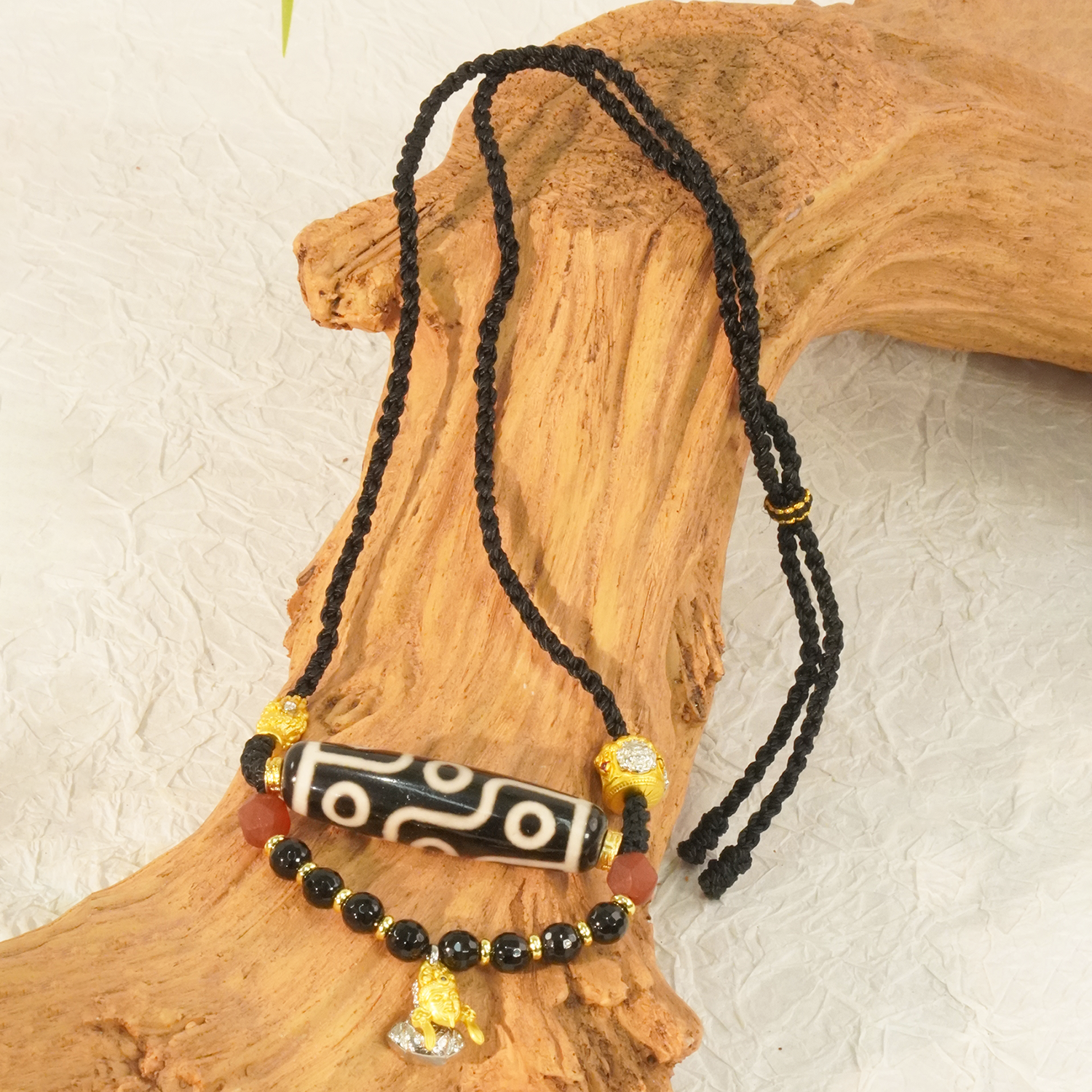 【TZ370】天然玛瑙黑白珠48mm长锁骨链(多样性发货，发其一)