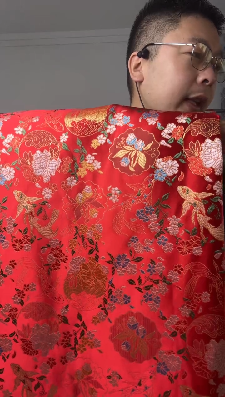 混纺织锦缎长60公分 宽120