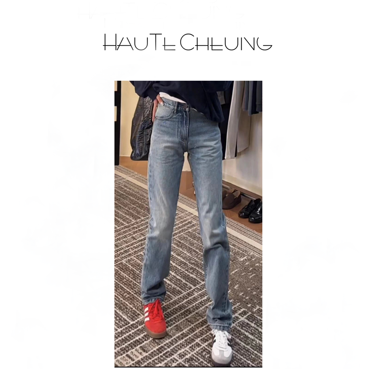  早秋  重工水洗高级蓝色 上身显瘦时尚百搭  铅笔裤 B048