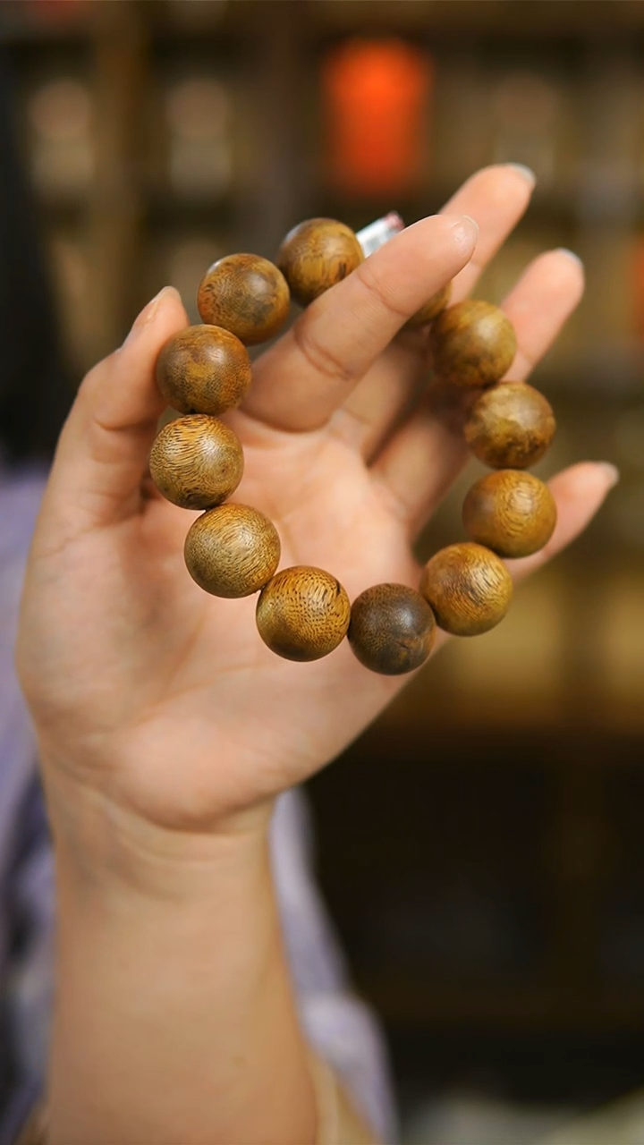 沉香手串2.0圆珠单圈手串1件多样性发一24g