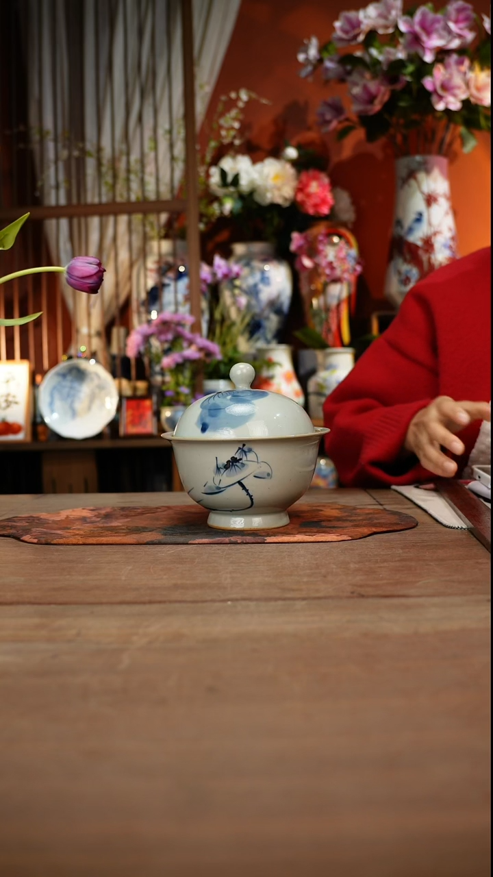 当代高温釉下彩手绘陶瓷餐具