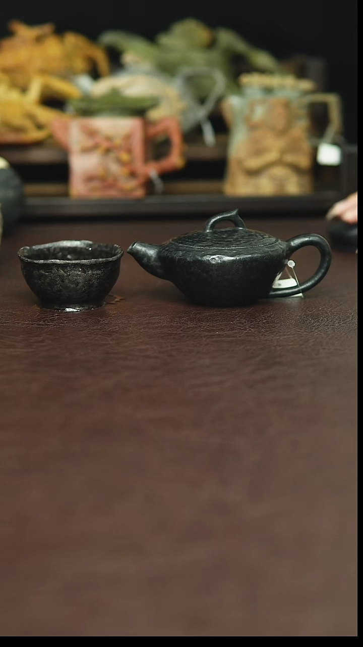 冰碛岩灯盏壶加杯子