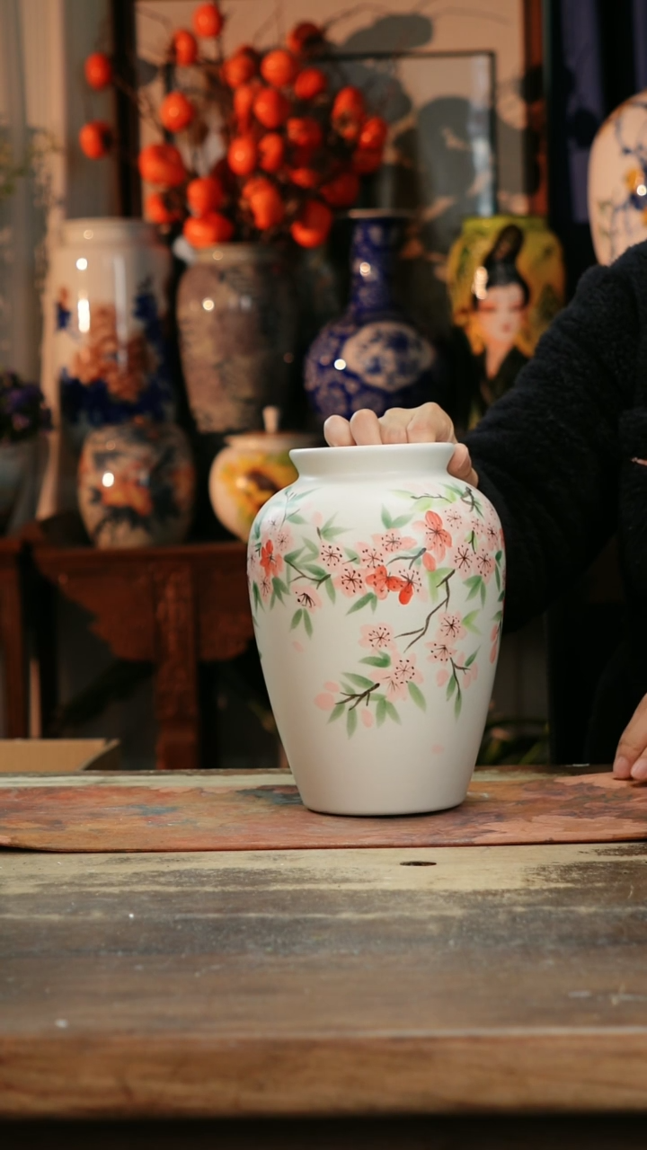 【闪购商品】瓷片景德镇纯手工釉下彩精品花瓶