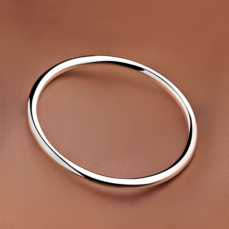 足银手镯 亮面素圈足银999.9手镯亮面闭环实心气质轻奢高级礼物