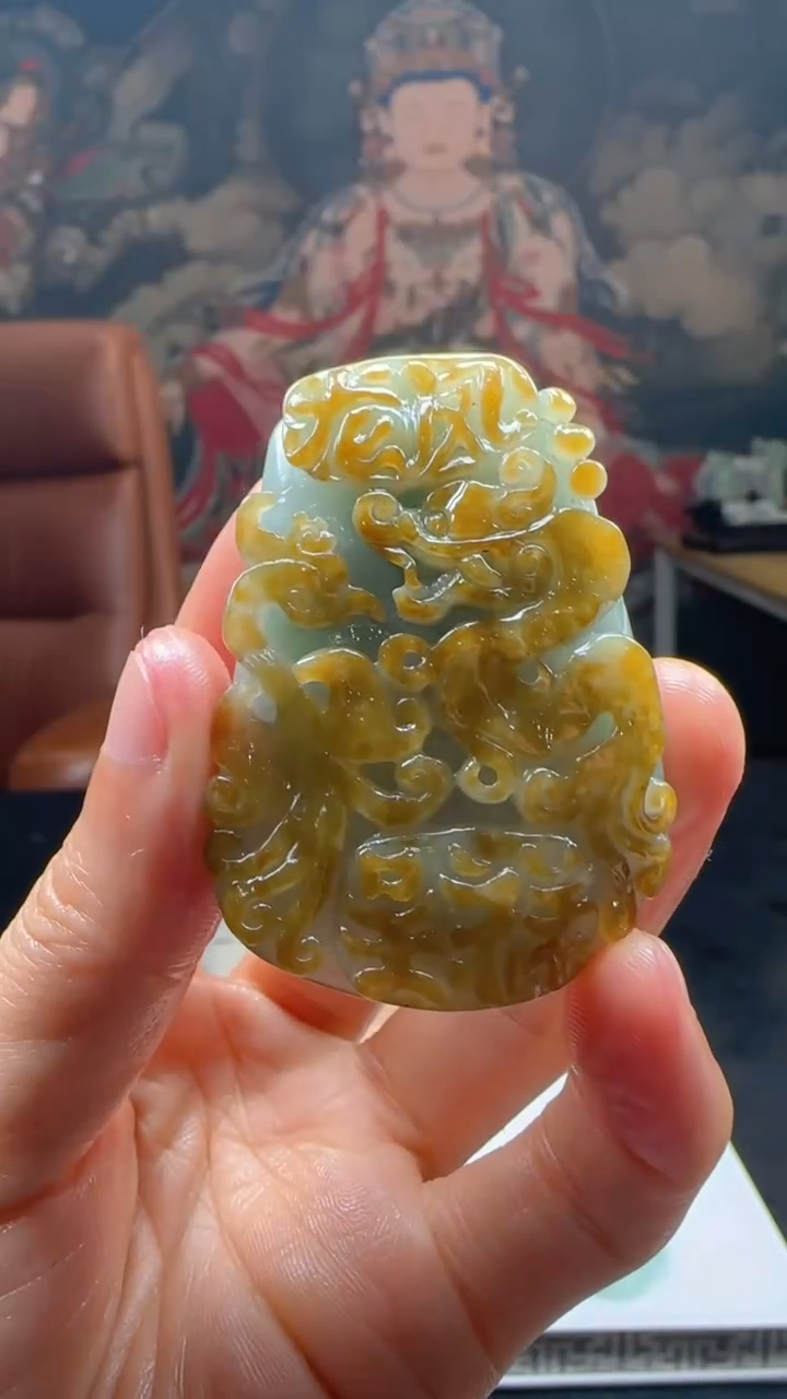 【闪购商品】定制翡翠未镶嵌L-@@QJXC1333