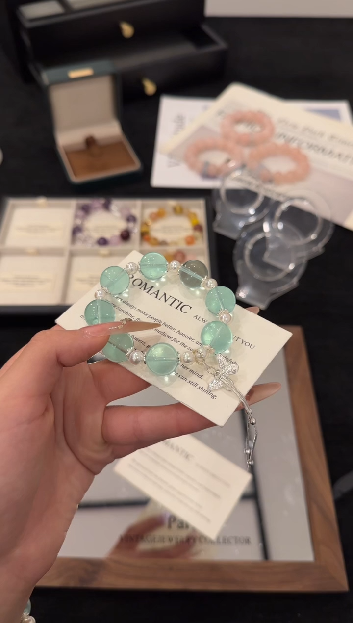 合金手链水晶蝴蝶少女x3057