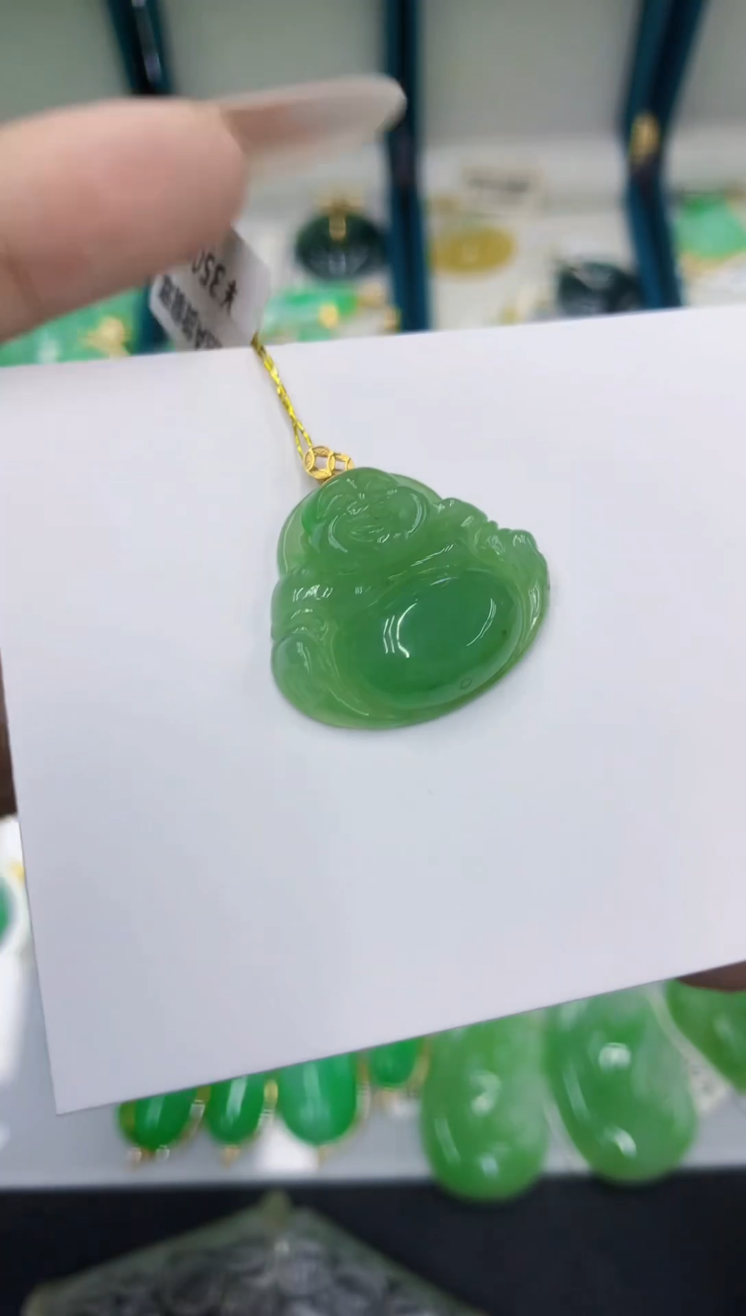 颈饰18K金镶嵌翡翠111111