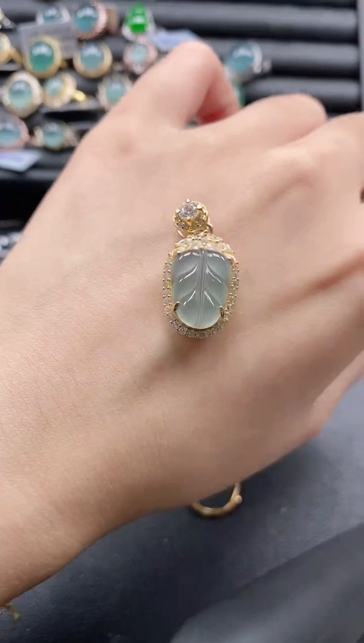 【闪购商品】翡翠戒指银S925镶嵌1111